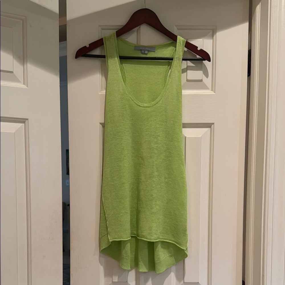 Vibrant Green Asymmetrical Sleeveless Tank